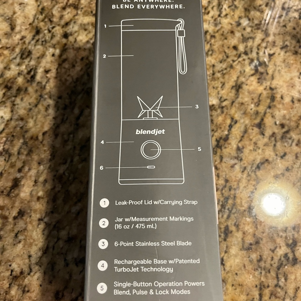 Blendjet portable blender. Cordless new - Picture 4 of 4